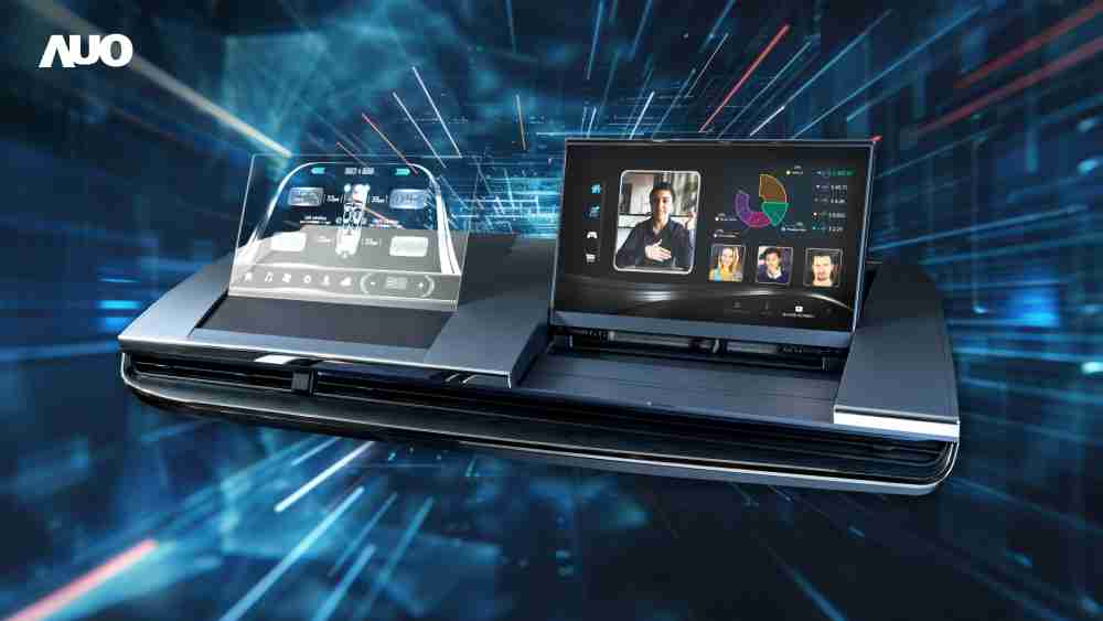 彩霸王Micro LED Display HMI解决方案打造透明Micro LED前座仪表，，呈现信息并保留驾驶视野开阔；亦为副驾驶座乘客打造收放自如的Micro LED屏幕，，在不影响显示质量的前提于显示区内建镜头，，，让用户能与视讯对象直接眼神接触，，，提供绝佳的双向沟通体验