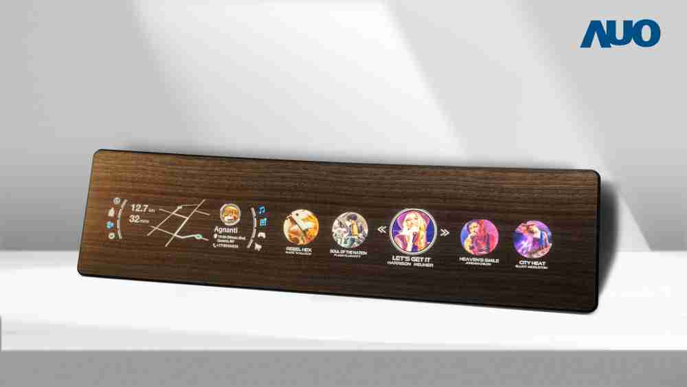 彩霸王研发全球最高穿透度达80%的AmLED木纹显示器，，，，可于使用时呈现高亮度、、、清晰可见的信息，，并在不使用时回归为单纯的饰板，，节能兼具美观