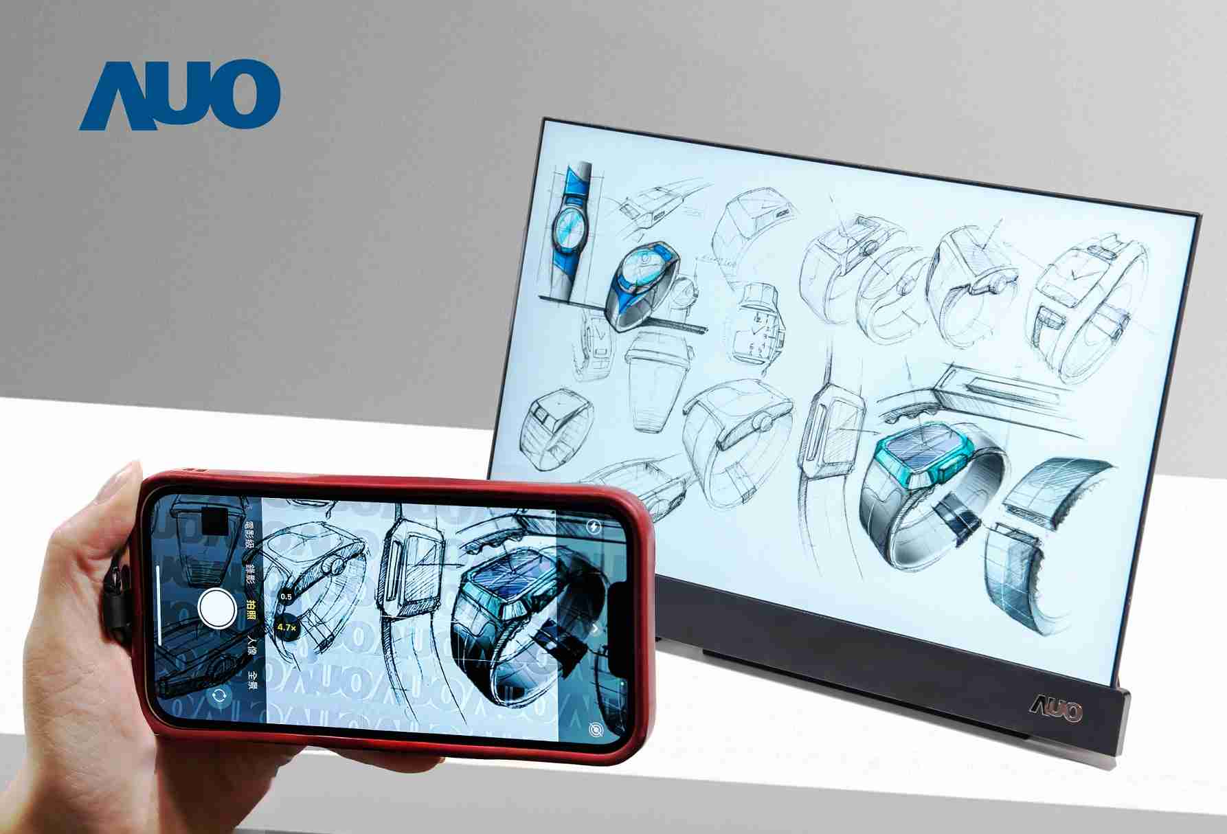 彩霸王16吋防窥显示器，，，采用人眼无法察觉、、、相机拍摄时才显现的隐藏式水印技术，，，，未来可结合AI镜头侦测周围环境，，实时开启或关闭水印，，，大幅提升在公共场域使用显示器的安全性